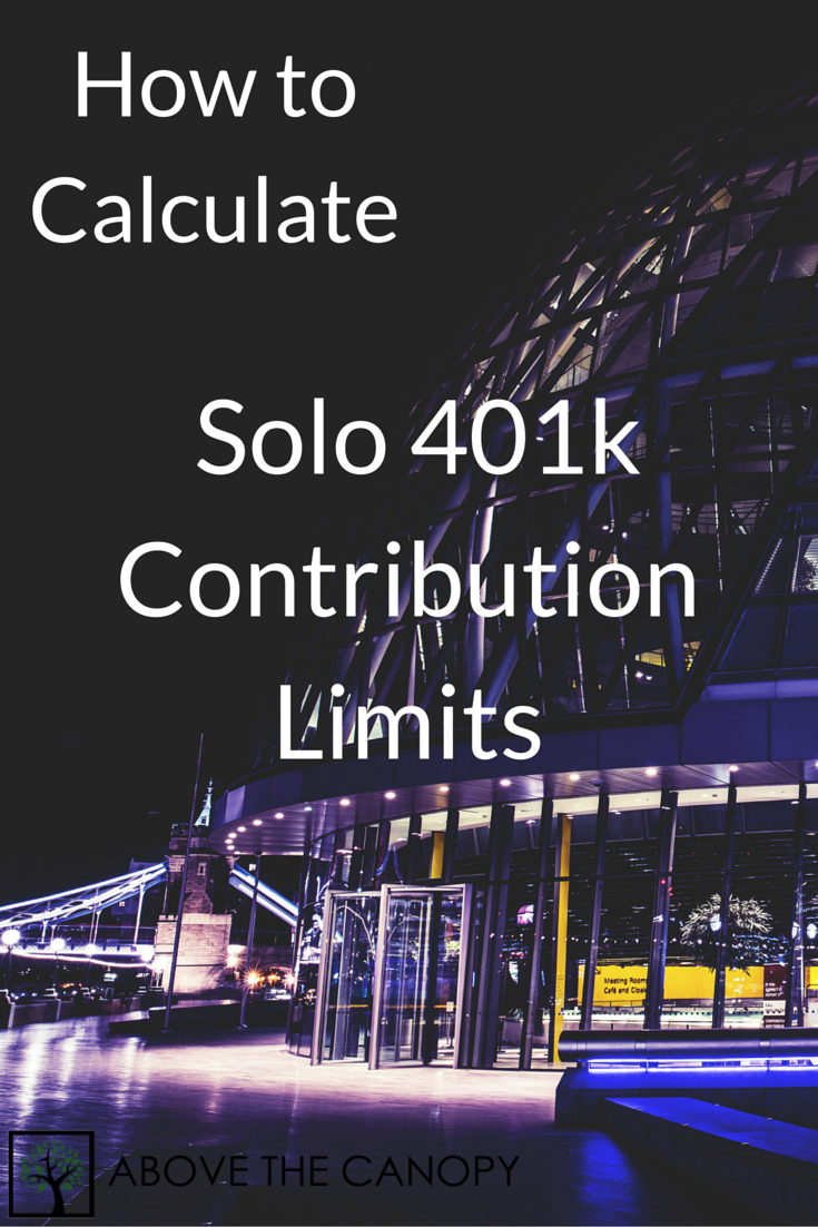 How to Calculate Solo 401k Contribution Limits Above the Canopy